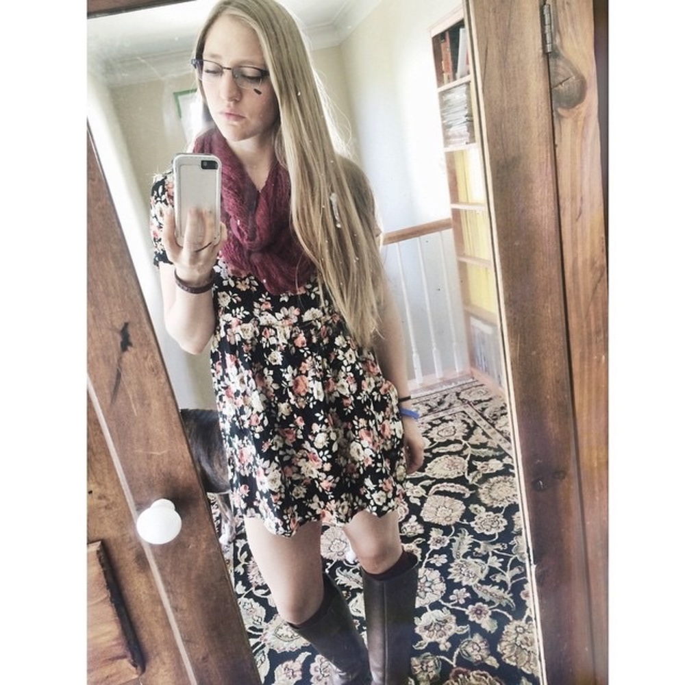 Floral LA Hearts Mini Dress